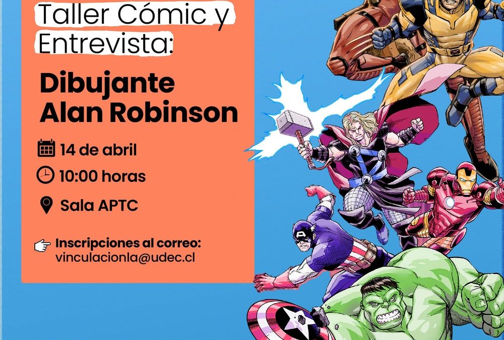 [Mes del Libro] – Taller Cómic y Entrevista: Dibujante Alan Robinson